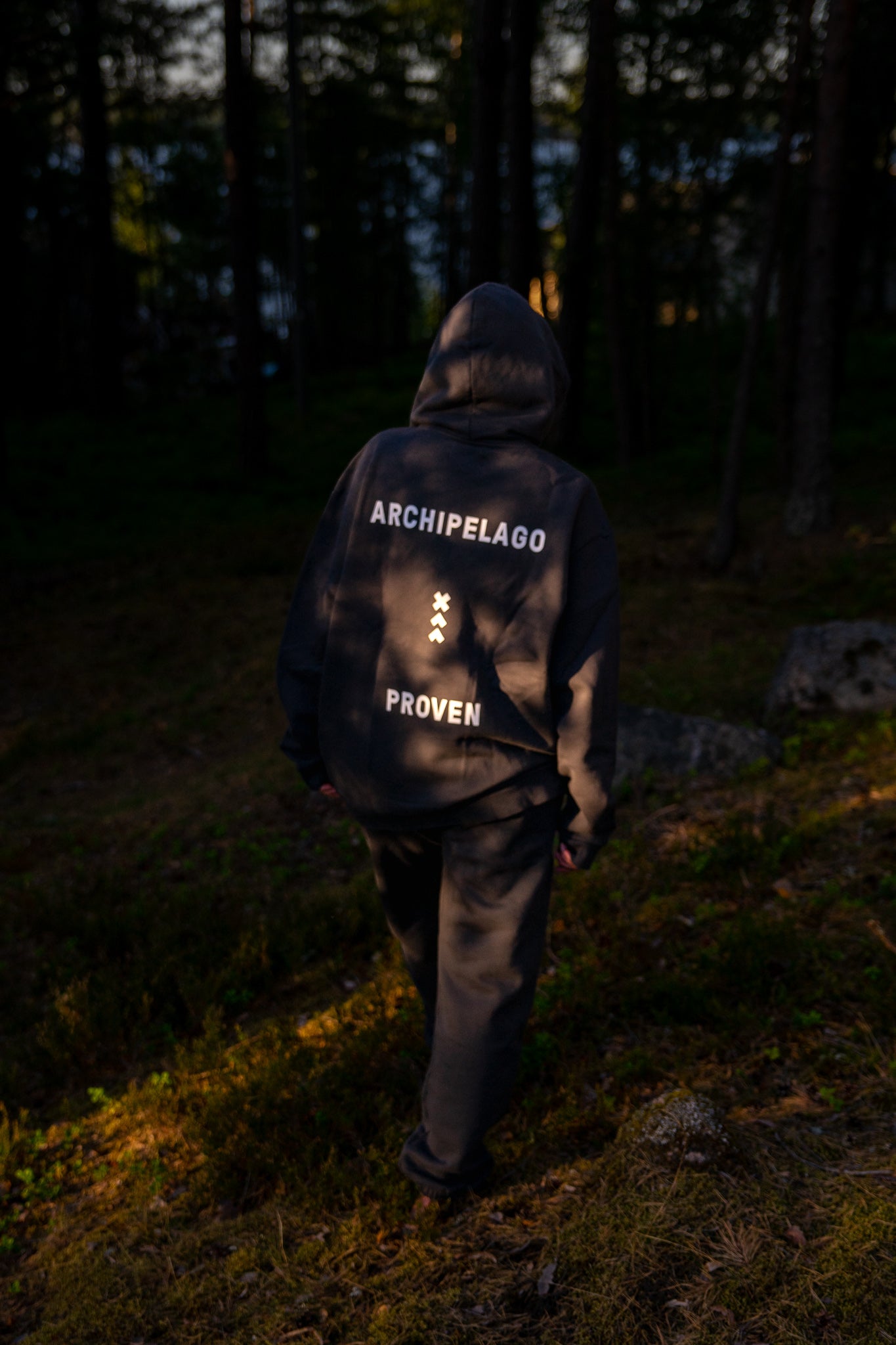 ARK TRIBE Premium Cotton Sweatpants Archipelago Proven Black ARK